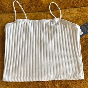 Universal Thread Cream Ribbed Crop Camisole